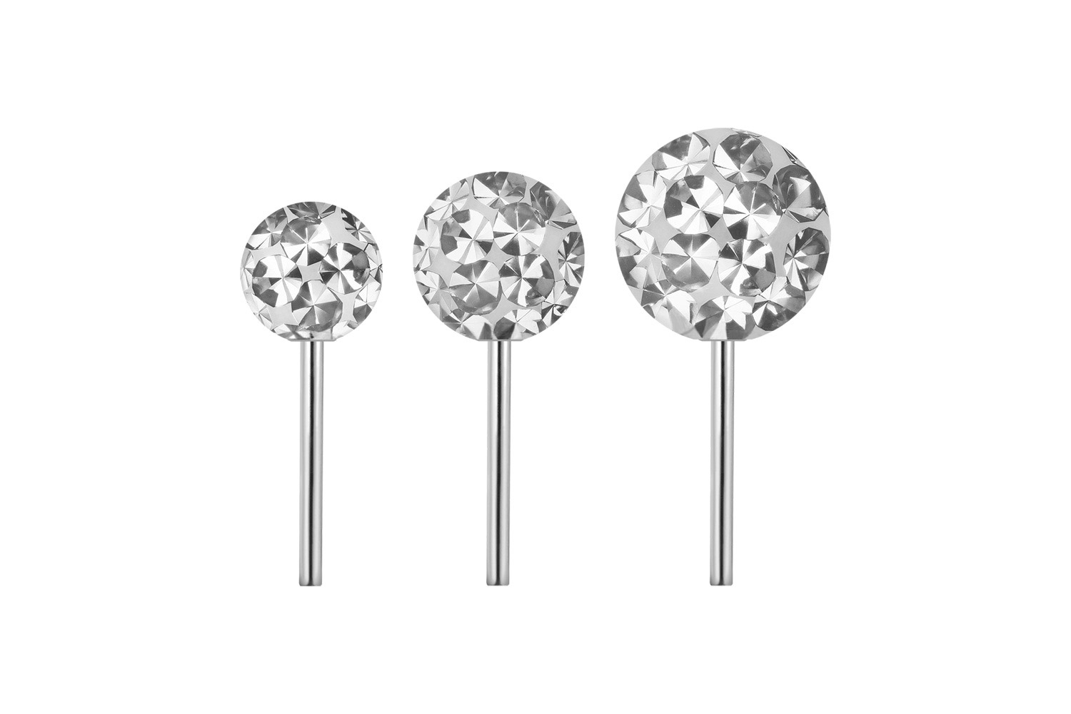 Titan-Piercing-Aufsatz Mit Push Pin – Kristallblume Für Ohr, Tragus, Conch & Helix, 3,5/4,5 Mm